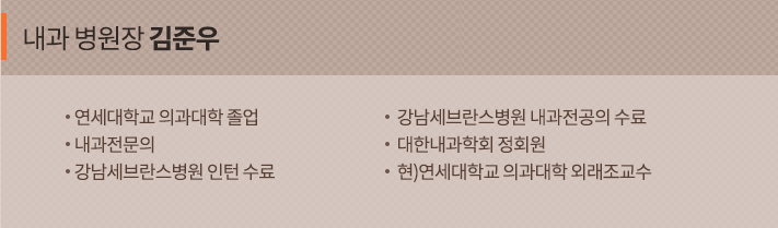 내과 병원장 김준우